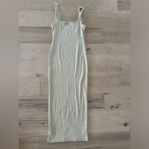 Petal & Pup beige/cream ribbed maxi dress.Bump friendly.Size S.Only worn once